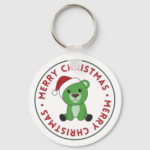 Bear Merry Christmas Winter Animals Bears Keychain