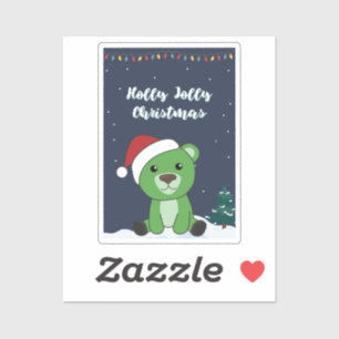 Bear Merry Christmas Winter Animals Bears Sticker