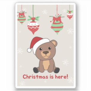 Bear Merry Christmas Winter Animals Bears Sticker