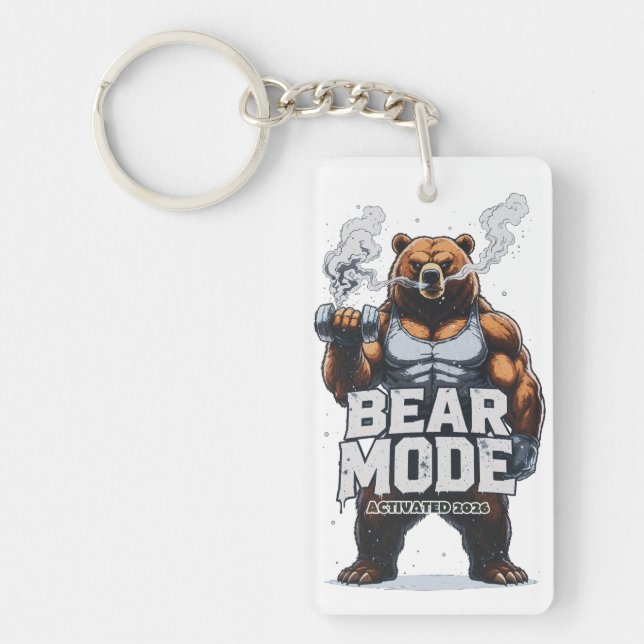 Bear Mode Activated 2026 Key Ring (Front)