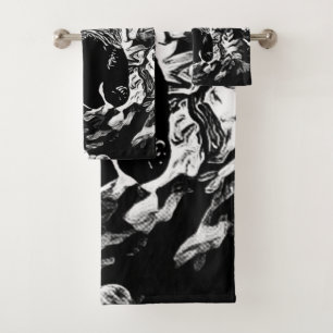 Bear Models: Panda Bear Cubs 01 Bath Towel Set