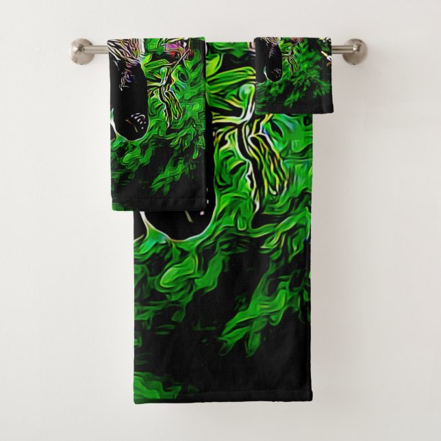 Bear Models: Panda Bear Cubs 02 Bath Towel Set (Insitu)