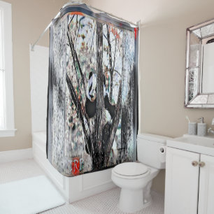 Bear Models: Panda Life 01-03 Shower Curtain