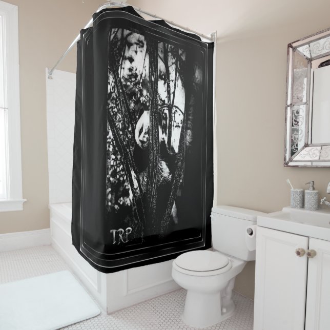 Bear Models: Panda Life 01-04 Shower Curtain (In Situ)