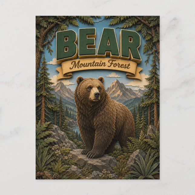 Bear Mountain Forest POPCUT Postcard (Front)