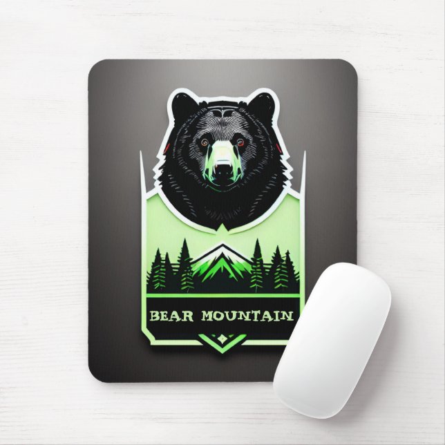 Bear mountain mouse pad (With Mouse)