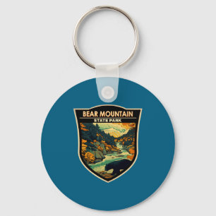 Bear Mountain State Park New York Travel Vintage Key Ring
