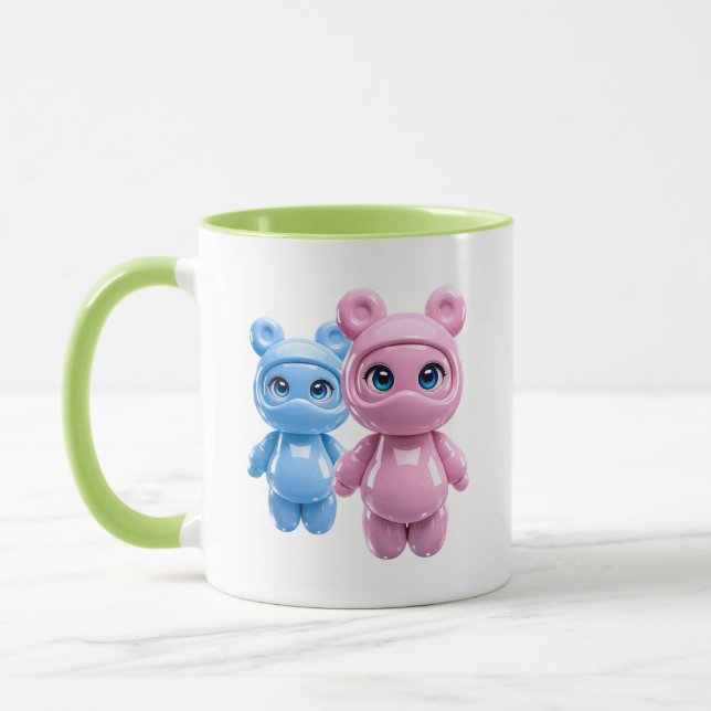 Bear Mug Glossy Kawaii Duo (Left)