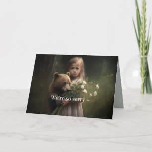 BEAR n GIRL GET WELL CARD