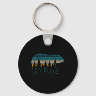 Bear Nature Grizzly Brown Black Bear Hiking Huntin Key Ring