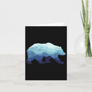 Bear Nature Mountains Grizzly Hiking Camping Outdo Card
