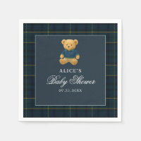 Bear Navy Blue Baby Shower