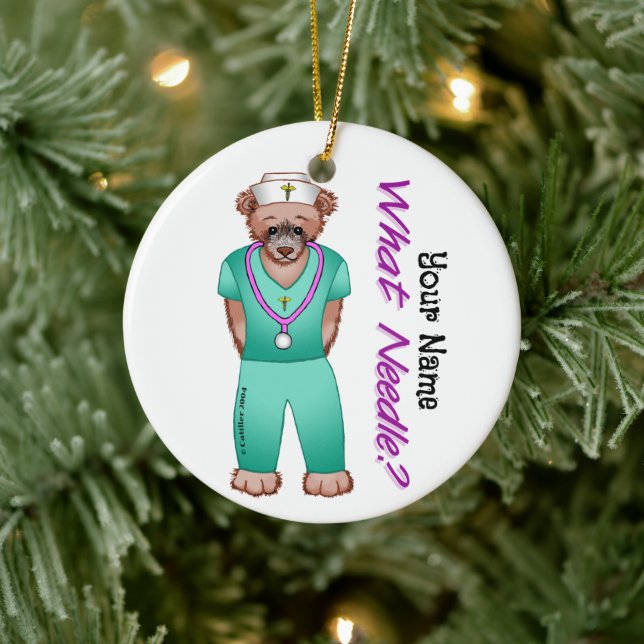 Bear nurse  ceramic ornament (Tree)