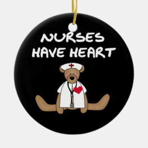 Bear Nurses Have Heart T-shirts and Gifts Ceramic Ornament