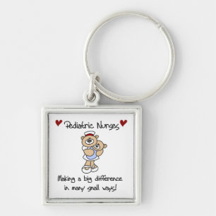 Bear Paediatrics Nurses T-shirts and Gifts Key Ring