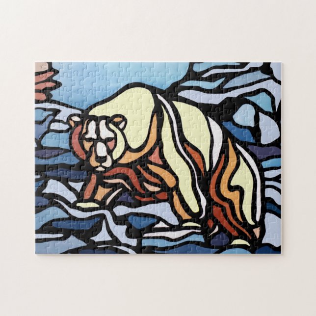 Bear Painting Puzzles - Tribal Bear Art Puzzles (Horizontal)