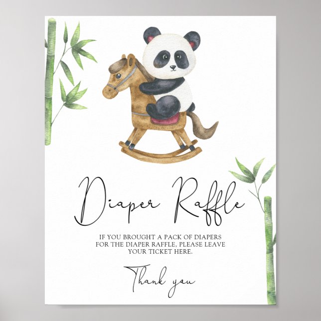Bear Panda diaper raffle Poster (Front)