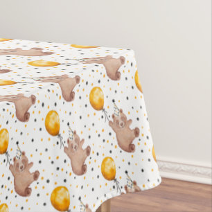 Bear Party Animal Birthday Tablecloth – Teddy Bear