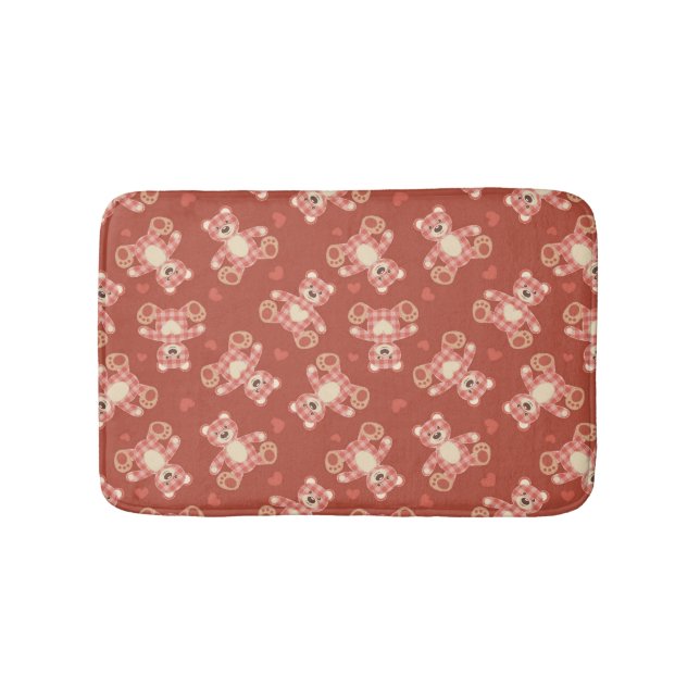 bear patchwork pattern bath mat (Front)