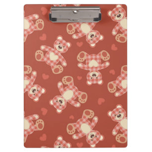bear patchwork pattern clipboard