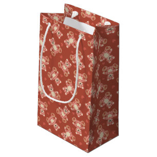 bear patchwork pattern small gift bag