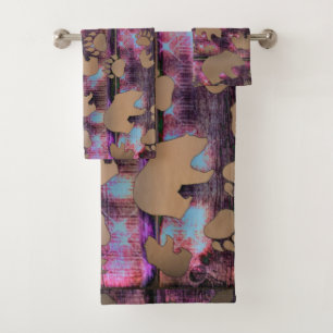 Bear Pattern Bath Towel Set