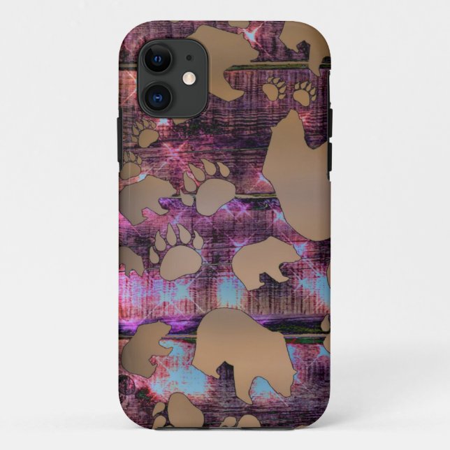 Bear Pattern Case-Mate iPhone Case (Back)