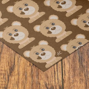Bear Pattern Woodland Baby Shower Tissue Paper