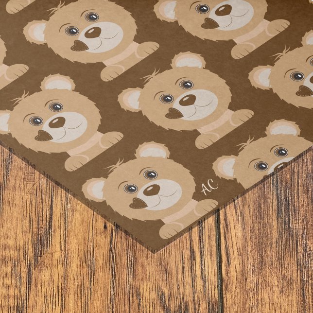 Bear Pattern Woodland Baby Shower Tissue Paper (Creator Uploaded)