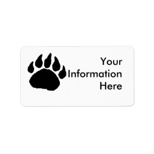 Bear Paw Address Lables Label