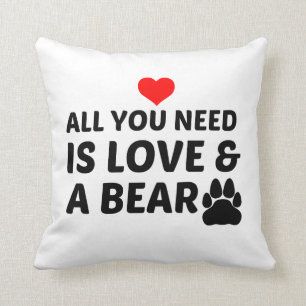 BEAR PAW AND LOVE CUSHION