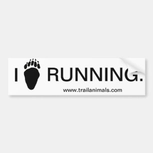 Bear Paw.gif, I, RUNNING., www.trailanimals.com Bumper Sticker