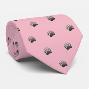 Bear Paw Metallic (pale pink) Tie