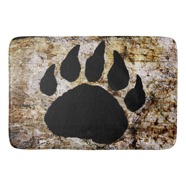 BEAR PAW PRINT BATH MAT (Front)