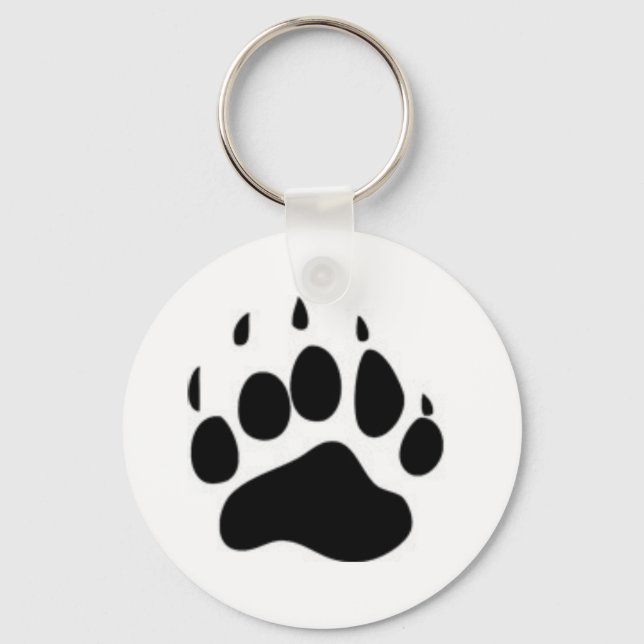 Bear Paw Print Key Ring (Front)