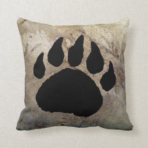 BEAR PAW PRINT PILLOW