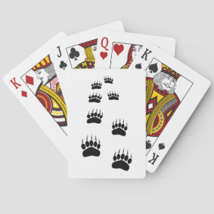 Bear Paw Print Playing Cards