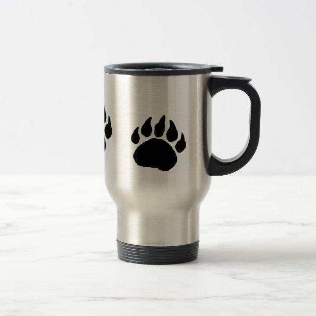 Bear Paw Print - Travel Mug (Right)