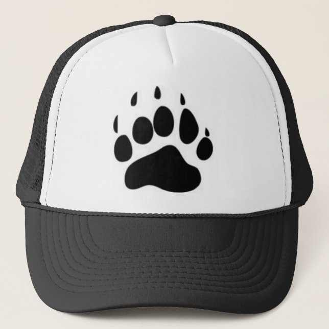 Bear Paw Print Trucker Hat (Front)