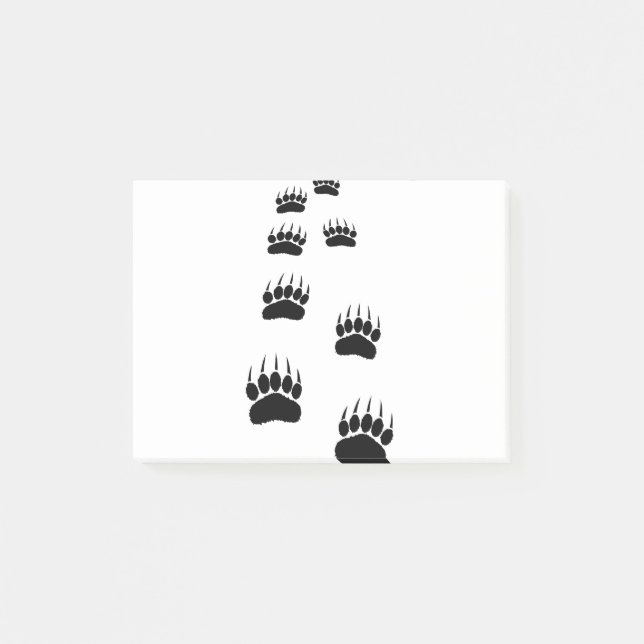 Bear Paw Prints Post-it Notes (Front)