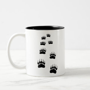 Bear Paw Prints Two-Tone Coffee Mug