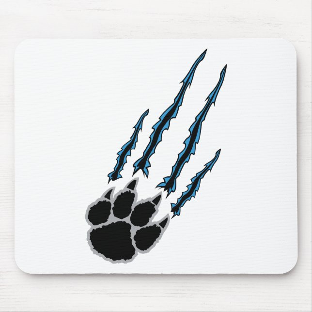 Bear Paw Rip Mouse Pad (Front)