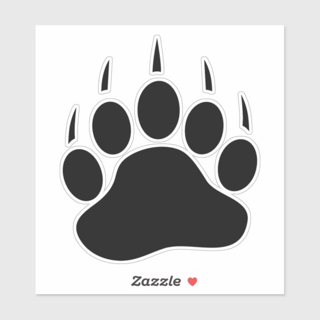 Bear Paw Sticker. (Sheet)