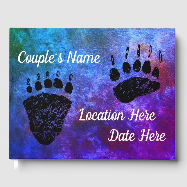 Bear Paws Blue - Guest Book (Front)