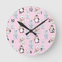 Bear penguin cat Seamless Pattern 