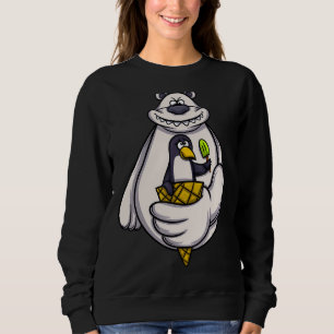 Bear Penguin Zookeeper Zookeeper  Winter Ice Cream Sweatshirt