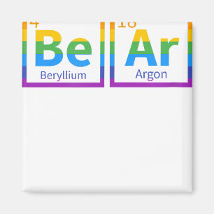Bear Periodic Table Gay Bear LGBT Pride Rainbow Fo Magnet