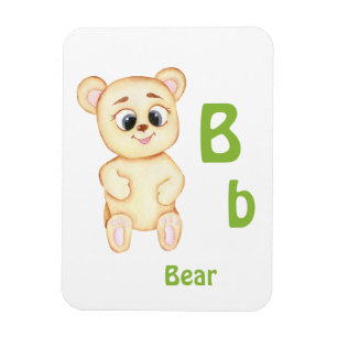 Bear personalise ABC: Letter B - Add Your Name Magnet