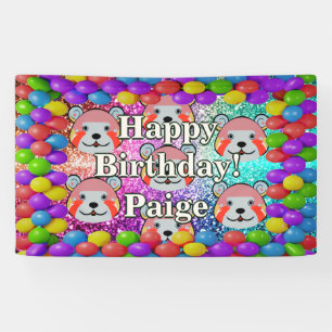 Bear Personalised character birthday banner