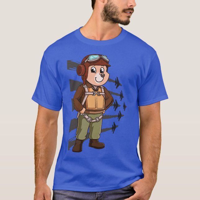 Bear Pilot Aviator T-Shirt (Front)